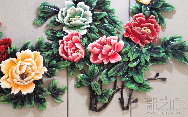 彩色牡丹铁画花开富贵前程似锦-细节图1 彩色牡丹铁画花开富贵前程似锦-细节图1